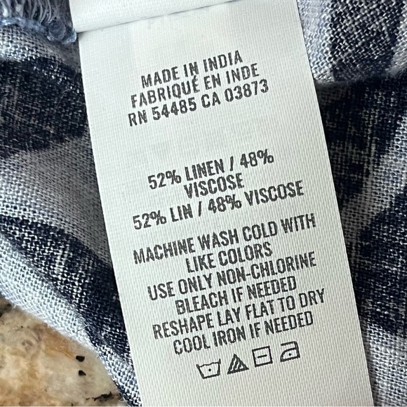 Aerie Linen Blend Hawaiian Floral Side Tie Mini Dress Women’s M Cottagecore - Picture 8 of 10